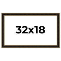 32x18 Frame Gold Antique Vintage Sold Wood Picture Frame | 1.75 Inch Moulding Width | Interior