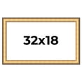 thumbnail image 1 of 32x18 Frame Gold Plein Aire Solid Wood Picture Frame Width 2 Inches | Interior Frame Depth 0.5, 1 of 8