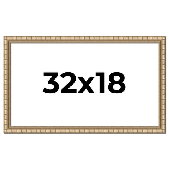 32x18 Frame Silver Real Wood Picture Frame Width 1.5 inches | Interior Frame Depth 0.5 inches |