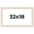 thumbnail image 1 of 32x18 Frame White Real Wood Picture Frame Width 1.75 inches | Interior Frame Depth 0.5 inches |, 1 of 8