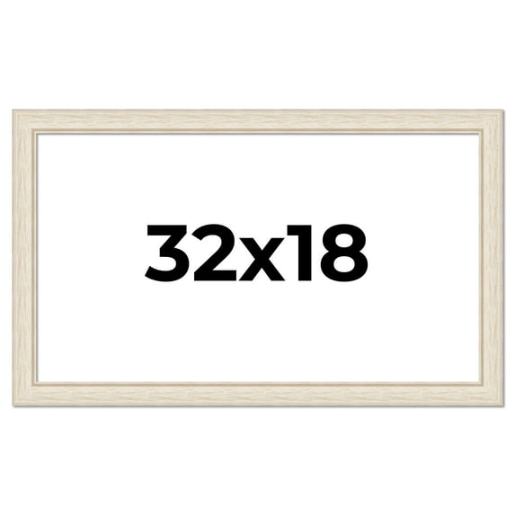 32x18 Frame White Real Wood Picture Frame Width 1.75 inches | Interior Frame Depth 0.5 inches |