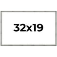 thumbnail image 1 of 32x19 Frame Silver Grey Distressed Solid Wood Picture Frame | 0.75 Inch Moulding Width | Interior, 1 of 8