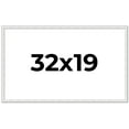thumbnail image 1 of 32x19 Frame White Real Wood Picture Frame Width 0.75 inches | Interior Frame Depth 0.5 inches |, 1 of 8