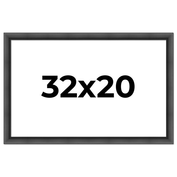 32x20 Frame Black Passaggi Solid Wood Picture Frame Width 1.5 Inches | Interior Depth 0.5 Inches |