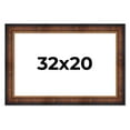 thumbnail image 1 of 32x20 Frame Brown Walnut Gold Ornate Trim Solid Wood Plein Air Picture Frame | 3 Inch Moulding, 1 of 8