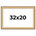 thumbnail image 1 of 32x20 Frame Gold Plein Aire Solid Wood Picture Frame Width 2 Inches | Interior Frame Depth 0.5, 1 of 8