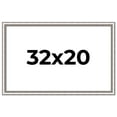 thumbnail image 1 of 32x20 Frame Silver Real Wood Picture Frame Width 1.25 Inches | Interior Frame Depth 0.5 Inches |, 1 of 8