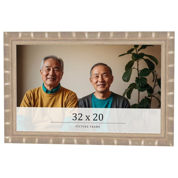 32x20 Frame Silver Real Wood Picture Frame Width 1.5 inches | Interior Frame Depth 0.5 inches |