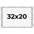 thumbnail image 1 of 32x20 Frame Silver Whitewashed Wood Grain Solid Wood Shadow Box | 0.75 Inch Moulding Width | 0.75, 1 of 8