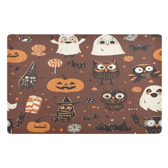 32x20 Inch Doormat Indoor Entrance Mat Entrance Welcome Mat Outdoor Mats for Front Door Halloween-themed Cartoonish Characters