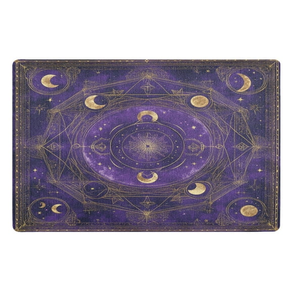 32x20 Inch Doormat Indoor Entrance Mat Entrance Welcome Mat Outdoor Mats for Front Door Purple Celestial Pattern