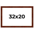 thumbnail image 1 of 32x20 Walnut Brown Veneer Real Wood Picture Frame Width 1.75 inches | Interior Frame Depth 0.5, 1 of 8