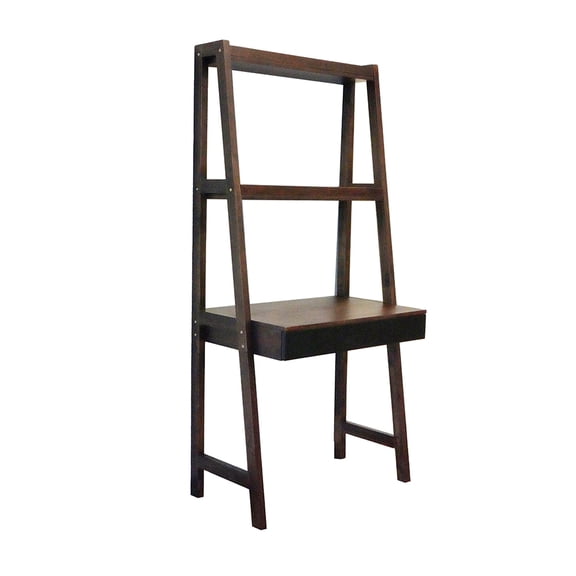 32x20x68" Ladder Desk, Ladder Style Display Shelf - Bookcase