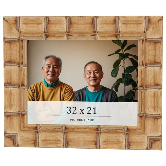 32x21 Frame Beige Real Wood Picture Frame Width 3 inches | Interior Frame Depth 0.5 inches |