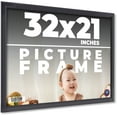 thumbnail image 1 of 32x21 Frame Black Passaggi Solid Wood Picture Frame Width 1.5 Inches | Interior Depth 0.5 Inches |, 1 of 8