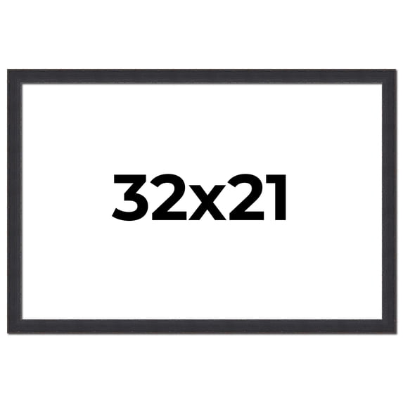32x21 Frame Black Real Wood Picture Frame Width 1.25 Inches | Interior Frame Depth 0.5 Inches |