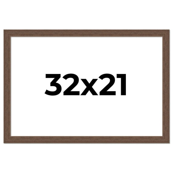 32x21 Frame Brown Farmhouse Solid Wood Picture Frame Width 1.5 Inches | Interior Frame Depth 0.5
