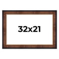 thumbnail image 1 of 32x21 Frame Brown Walnut Gold Ornate Trim Solid Wood Plein Air Picture Frame | 3 Inch Moulding, 1 of 8