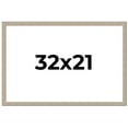 thumbnail image 1 of 32x21 Frame Grey Solid Wood Picture Frame Width 1 Inches | Interior Frame Depth 0.5 Inches |, 1 of 8