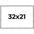 thumbnail image 1 of 32x21 Frame Silver Grey Distressed Solid Wood Picture Frame | 0.75 Inch Moulding Width | Interior, 1 of 8