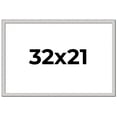 thumbnail image 1 of 32x21 Frame Silver Inner Slope Bevel Picture Frame | 1 Inch Moulding Width | 0.75 Inch Rabbet Depth, 1 of 8