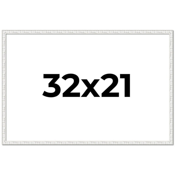 32x21 Frame White Real Wood Picture Frame Width 0.75 inches | Interior Frame Depth 0.5 inches |