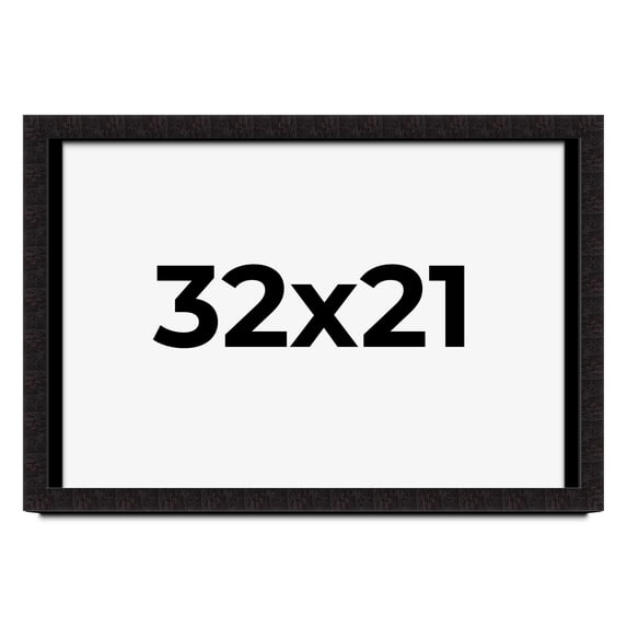 32x21 Shadow Box Black Solid Wood Display Picture Frame | 1 Inch Rabbet Depth | | 1.375 Inch
