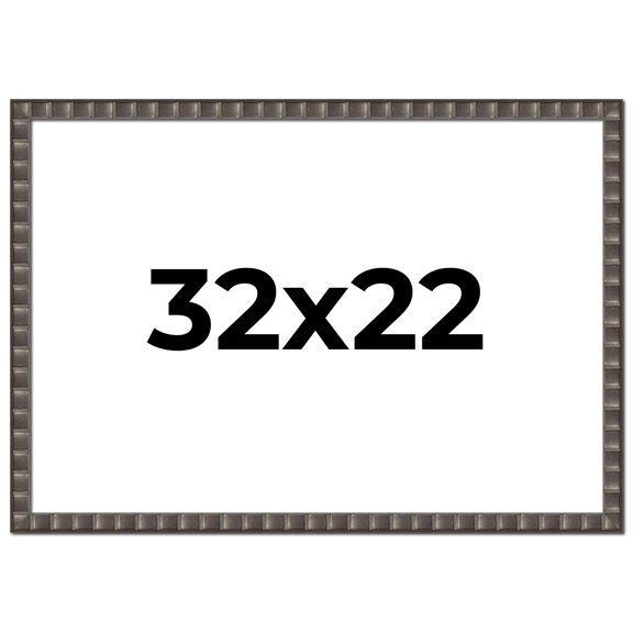 32x22 Frame Black Brown Chestnut Mosaic Solid Wood Picture Frame | 1.125 Inch Moulding Width |
