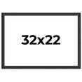 thumbnail image 1 of 32x22 Frame Black Real Wood Picture Frame Width 1.25 Inches | Interior Frame Depth 0.5 Inches |, 1 of 8