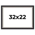 thumbnail image 1 of 32x22 Frame Black Real Wood Picture Frame Width 2.25 Inches | Interior Frame Depth 0.5 Inches |, 1 of 8