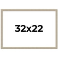 thumbnail image 1 of 32x22 Frame Grey Solid Wood Picture Frame Width 1 Inches | Interior Frame Depth 0.5 Inches |, 1 of 8