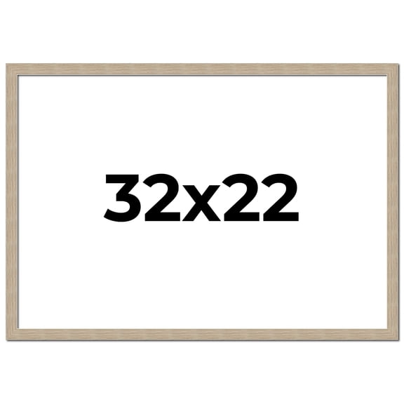 32x22 Frame Grey Solid Wood Picture Frame Width 1 Inches | Interior Frame Depth 0.5 Inches |