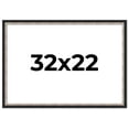 thumbnail image 1 of 32x22 Frame Silver Real Wood Picture Frame Width 1.25 Inches | Interior Frame Depth 0.75 Inches |, 1 of 8