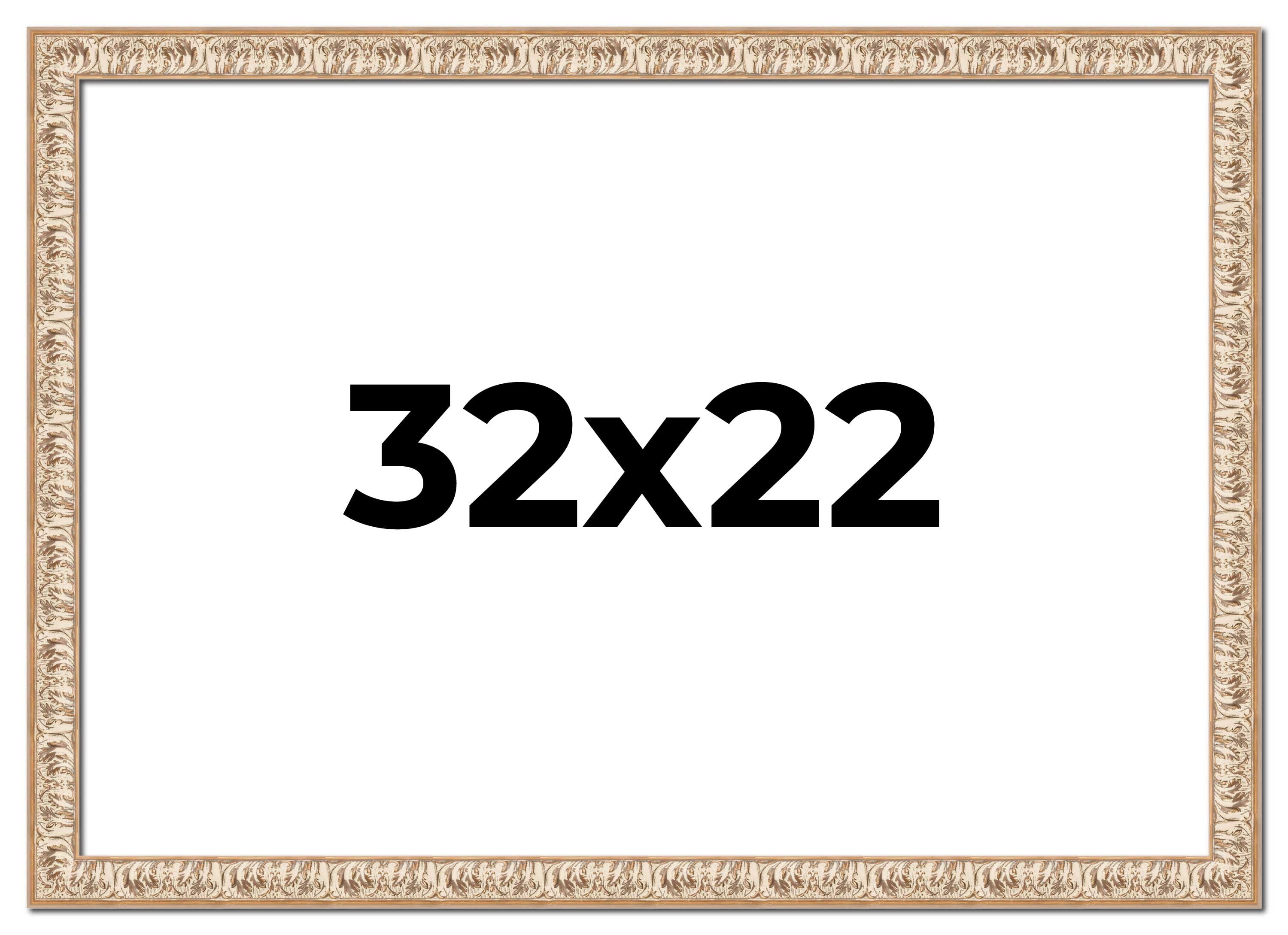 版画　32✕27 cm 32x22 Frame White Real Wood Picture Frame Width 1.75 inches