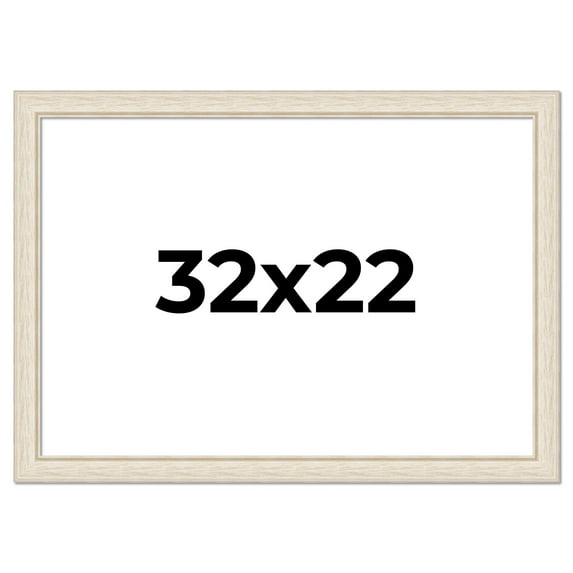 32x22 Frame White Real Wood Picture Frame Width 1.75 inches | Interior Frame Depth 0.5 inches |