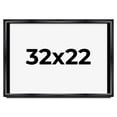 thumbnail image 1 of 32x22 Shadow Box Frame Black | 1.25 inches Deep Real Wood Contemporary Shadowbox Display Frame | UV, 1 of 8