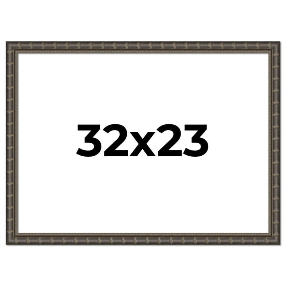 32x23 Frame Black Bamboo Solid Wood Picture Frame Width 1.5 Inches | Interior Frame Depth 0.5