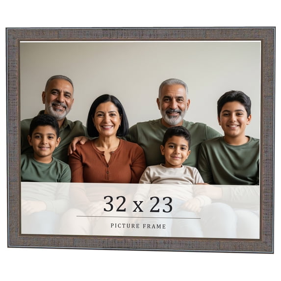 32x23 Frame Blue Kingsley Pewter Solid Wood Picture Frame Width 0.75 Inches |Interior Depth 0.5