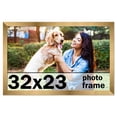 thumbnail image 1 of 32x23 Frame Gold Bronze Modern Solid Wood Picture Frame | 0.75 Inch Moulding Width | Includes UV, 1 of 8