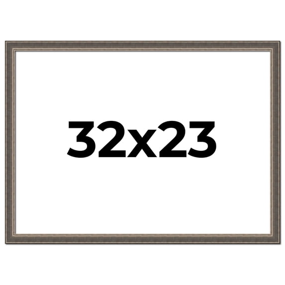 32x23 Frame Silver Real Wood Picture Frame Width 1.25 Inches | Interior Frame Depth 0.5 Inches |