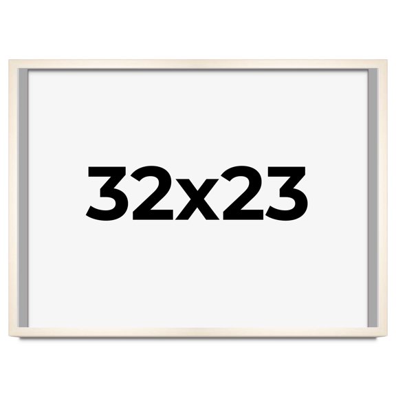 32x23 Frame White Wheat Solid Wood Picture Frame | Moulding Width 0.75 Inches | Interior Depth 0.5