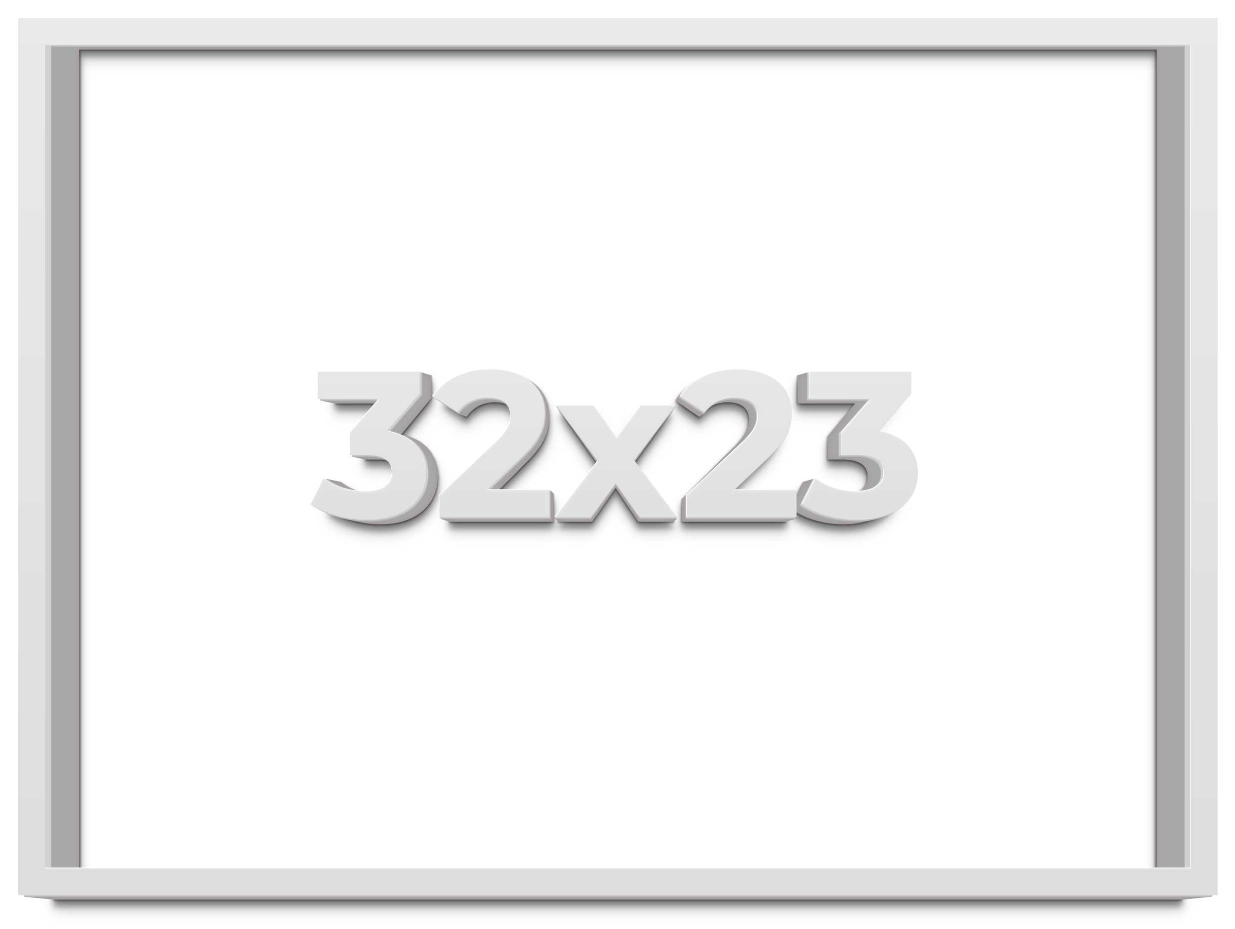 32x23 Shadow Box Frame White | 2 Inches Deep Real Wood Contemporary ...