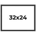 thumbnail image 1 of 32x24 Frame Black Real Wood Picture Frame Width 1.25 Inches | Interior Frame Depth 0.5 Inches |, 1 of 8