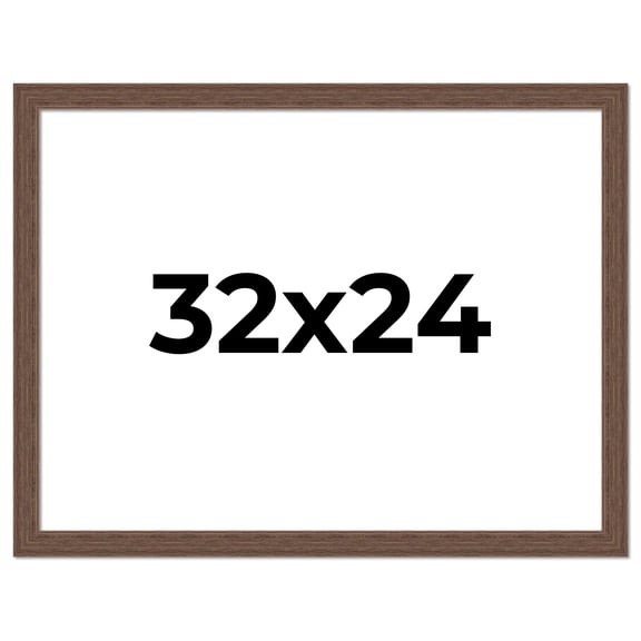 32x24 Frame Brown Distressed Barnwood Picture Frame | Rustic Farmhouse Photo Frame Includes UV