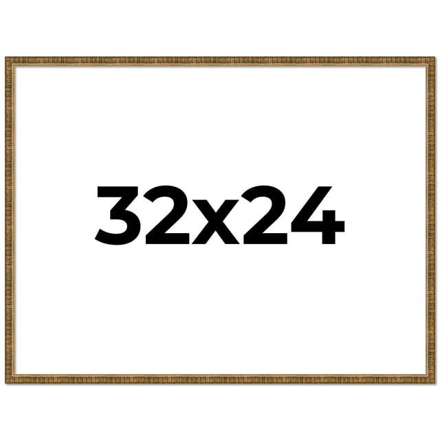 32x24 Frame Gold Picture Frame - Complete Modern Photo Frame Includes UV Acrylic Shatter Guard