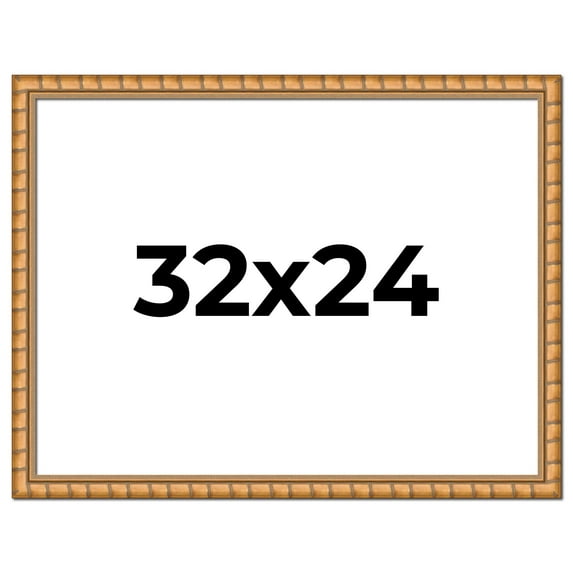 32x24 Frame Gold Real Wood Picture Frame Width 1.5 inches | Interior Frame Depth 0.5 inches |