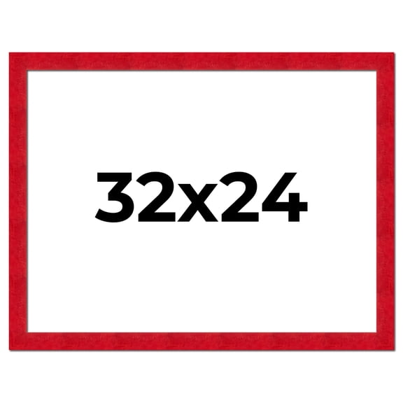 32x24 Frame Red Burl Solid Wood Picture Frame Width 1.75 Inches | Interior Frame Depth 0.5 Inches |
