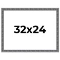 thumbnail image 1 of 32x24 Frame Silver Black Rustic Sonoma Solid Wood Picture Frame | 1.5 Inch Moulding Width |, 1 of 8