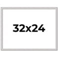 thumbnail image 1 of 32x24 Frame Silver Inner Slope Bevel Picture Frame | 1 Inch Moulding Width | 0.75 Inch Rabbet Depth, 1 of 8