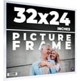 thumbnail image 1 of 32x24 Frame Silver Real Wood Picture Frame Width 0.75 inches | Interior Frame Depth 0.5 inches |, 1 of 8